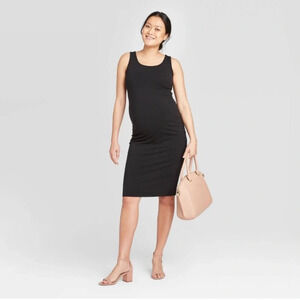 Sleeveless T-shirt Maternity Dress - Isabel Maternity by Ingrid & Isabel Black